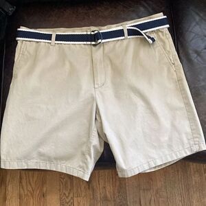 H&M Khaki Flat Front Shorts